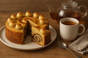 Saffron Simenel Cake