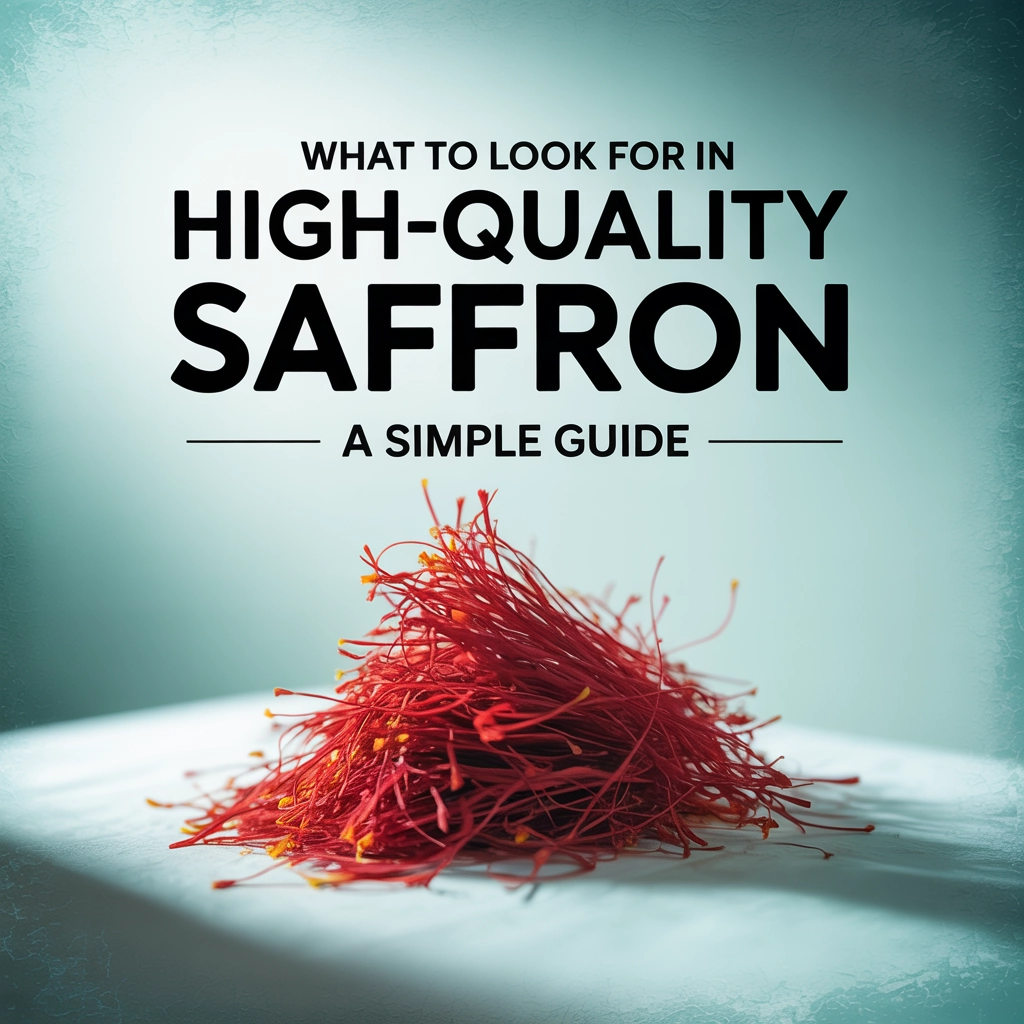 Close-up of authentic saffron threads versus adulterated or mixed saffron, highlighting what to look for when buying saffron.