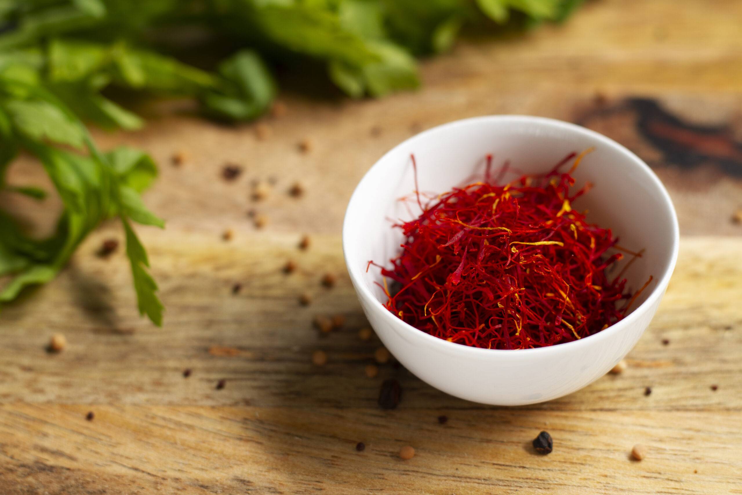 aromatic saffron still life arrangement
